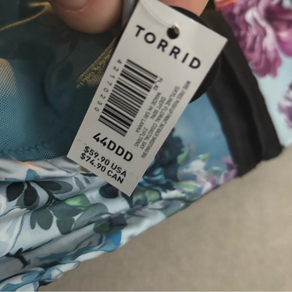 NWT Torrid 360 degrees back supportive smooth Purple Floral Bra - Picture 2 of 3
